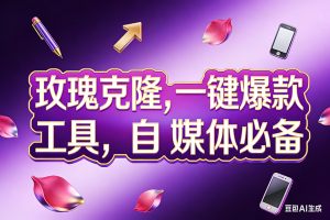 （17695期）玫瑰克隆工具，ai鲁大魔，自媒体必备神器，一键爆款，详细教程。-泰戈创艺资源库