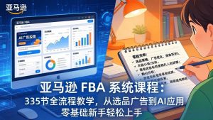 （17744期）亚马逊 FBA 系统课程（更新26年3月）335节全流程教学，从选品广告到AI应用，零基础新手轻松上手-泰戈创艺资源库