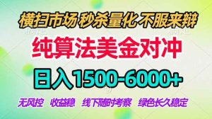 （17755期）2026美金掘金新风口-纯算法对冲震撼上线！日入1500-6000+，长久合规稳健，轻松摆脱死工资-泰戈创艺资源库