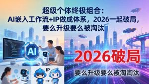 （17808期）超级个体终极组合-更新：AI嵌入工作流+IP做成体系，2026一起破局，要么升级要么被淘汰-泰戈创艺资源库