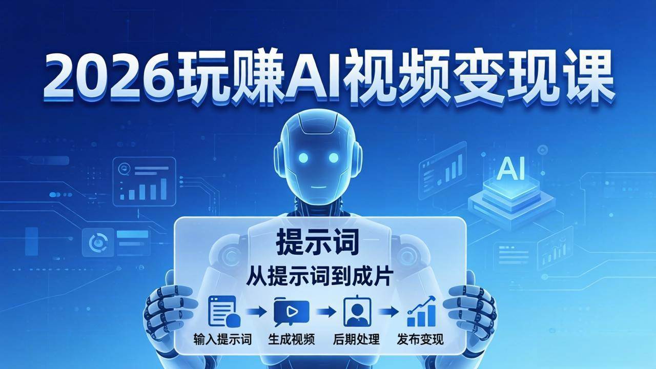 （17827期）2026玩赚AI视频变现课：掌握 AI 视频全流程技能，从提示词到成片高效产出-泰戈创艺资源库