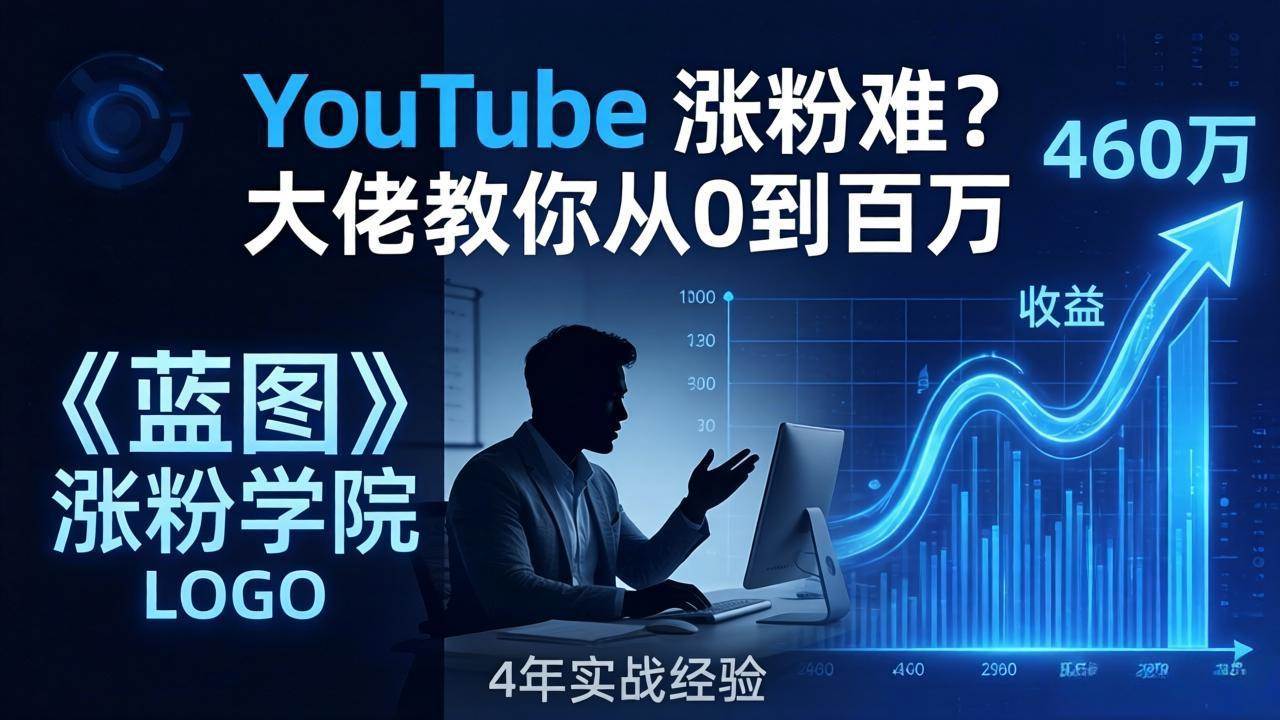 （17836期）YouTube 涨粉难？《蓝图涨粉学院》：4 年赚 460 万的大佬教策略，从0到百万有路径！-泰戈创艺资源库