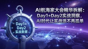 (17867期)AI航海家大会精华拆解:Day1+Day2实战洞察,AI时代让实战派不再孤单-泰戈创艺资源库