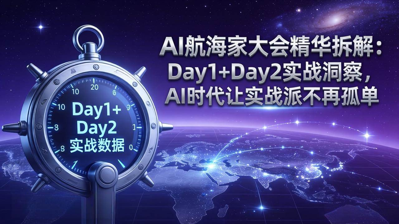 （17867期）AI航海家大会精华拆解：Day1+Day2实战洞察，AI时代让实战派不再孤单-泰戈创艺资源库