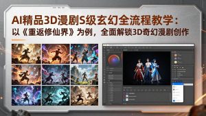 （17882期）AI精品3D漫剧S级玄幻全流程教学：以《重返修仙界》为例，全面解锁3D奇幻漫剧创作-泰戈创艺资源库