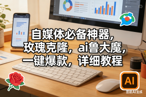 （17886期）玫瑰克隆软件，ai鲁大魔工具，自媒体必备神器，一键爆款，详细教程。-泰戈创艺资源库