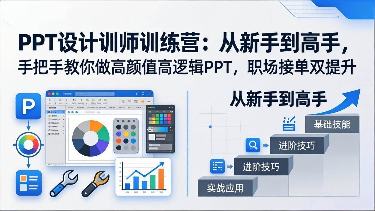 （17886期）PPT设计训师训练营：从新手到高手，手把手教你做高颜值高逻辑PPT，职场接单双提升-泰戈创艺资源库