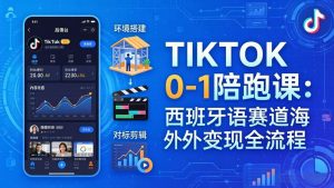 （17908期）TIKTOK 0-1 陪跑课：从环境搭建到刷对标剪辑，西班牙语赛道海外变现全流程-泰戈创艺资源库