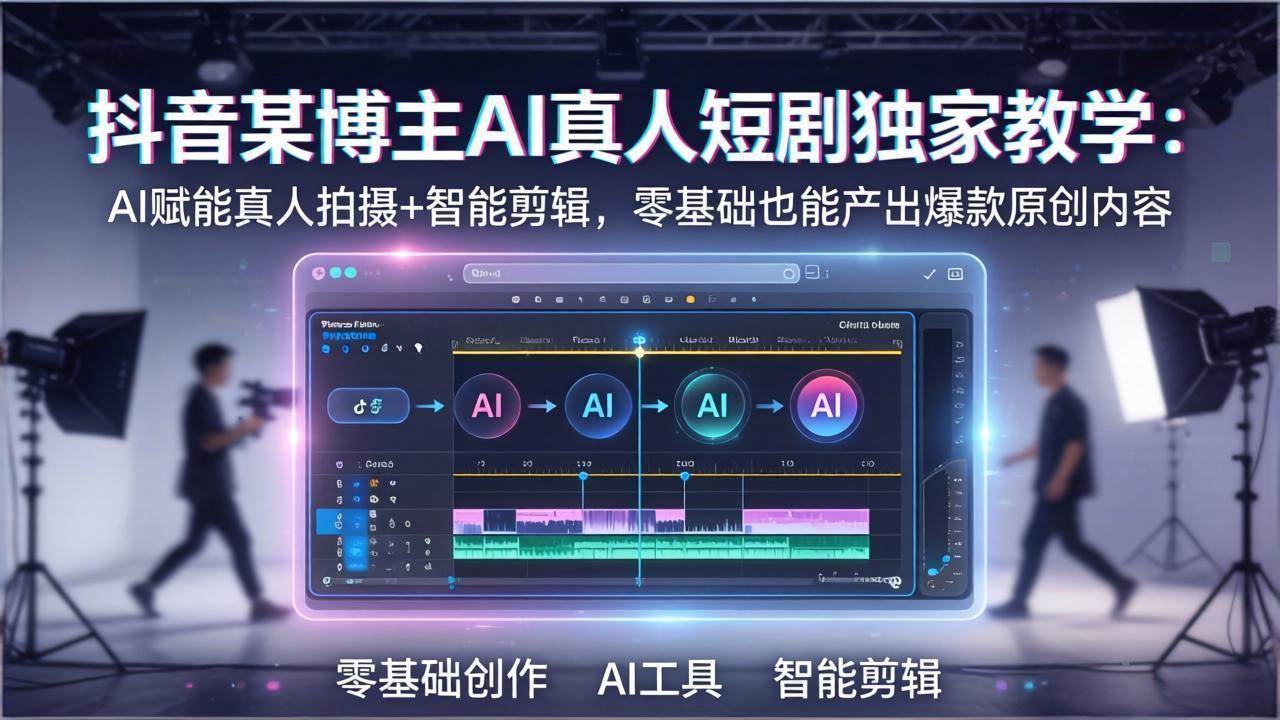 （17942期）抖音某博主AI真人短剧独家教学：AI赋能真人拍摄+智能剪辑，零基础也能产出爆款原创内-泰戈创艺资源库