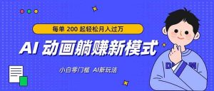 （17931期）AI 动画躺赚新模式，无需经验，每单 200 起轻松月入过万-泰戈创艺资源库