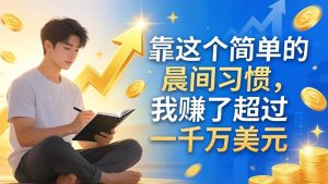 （17937期）付费文章：靠这个简单的晨间习惯，我赚了超过一千万美元-泰戈创艺资源库