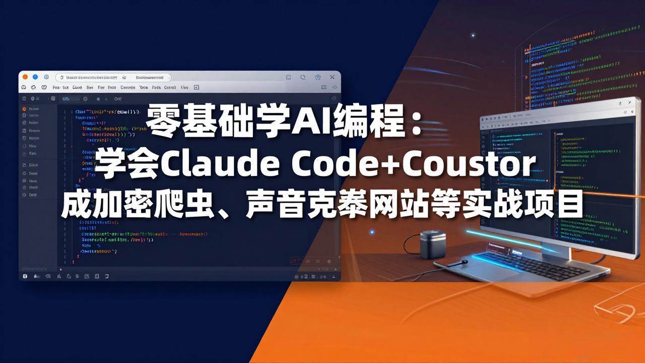 （17941期）零基础学AI编程：学会Claude Code+Cursor完成加密爬虫、声音克隆网站等实战项目-泰戈创艺资源库
