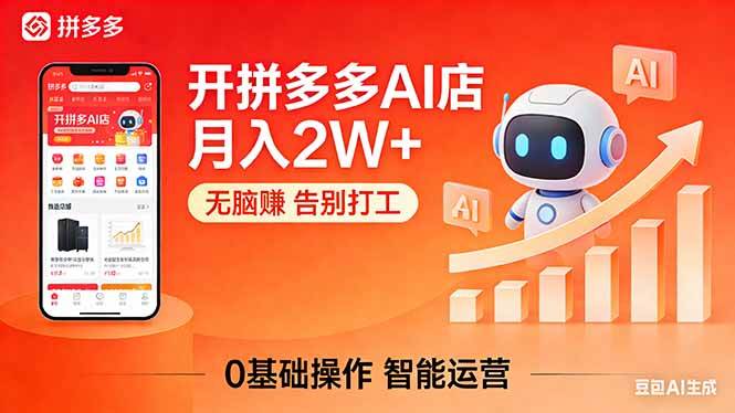 （17947期）开一家拼多多AI店，月入2W+，无脑赚，告别打工，附SOP手册-泰戈创艺资源库