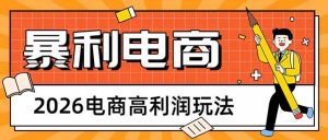 (17963期)2026电商高利润玩法,长期稳定可做,利润高,需求大,日赚500-泰戈创艺资源库