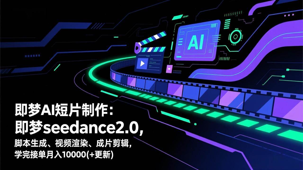 （17969期）即梦AI 短片制作(更新)：即梦seedance2.0，脚本生成、视频渲染、成片剪辑，学完接单月入10000+-泰戈创艺资源库