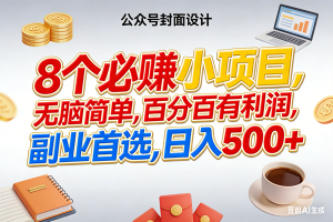 (17984期)8个必赚钱小项目,百分百有利润,无脑简单,副业首选,日入500+-泰戈创艺资源库