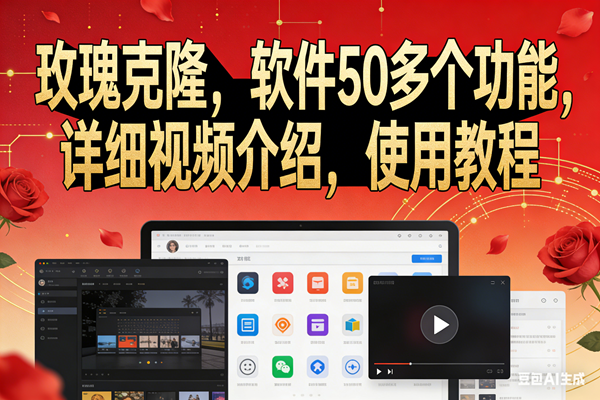 （17983期）玫瑰克隆，鲁大魔的ai软件，自媒体的神器，一键爆款，60多个功能的详细教程。-泰戈创艺资源库