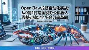 (17996期)OpenClaw龙虾自动化实战:从0到1打造全能办公机器人,零基础搞定全平台效率革命-泰戈创艺资源库