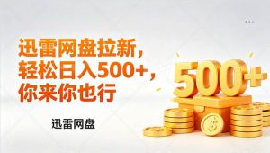 (17998期)迅雷网盘锐评拉新,轻松日入几张,小白副业首选-泰戈创艺资源库