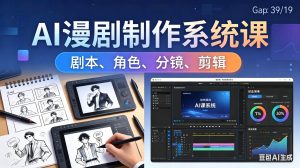 (18006期)AI漫剧制作系统课:0基础从0到1学会AI制作,掌握剧本、角色、分镜、剪辑全套技能,轻松做号变现-泰戈创艺资源库