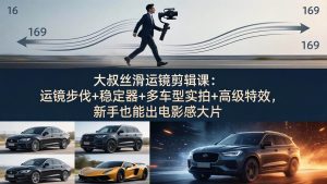 (18004期)大叔丝滑运镜剪辑课:运镜步伐+稳定器+多车型实拍+高级特效,新手也能出电影感大片-泰戈创艺资源库