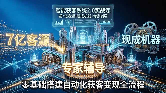 （18013期）智能获客系统2.0实战课：送7亿客源+现成机器+专家辅导，零基础搭建自动化获客变现全流程-泰戈创艺资源库