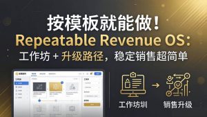 (18085期)按模板就能做!Repeatable Revenue OS:工作坊 + 升级路径,稳定销售超简单-泰戈创艺资源库