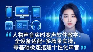 (18120期)人物声音实时变声软件教学:全设备适配+多场景实操,零基础极速搭建个性化声音-泰戈创艺资源库