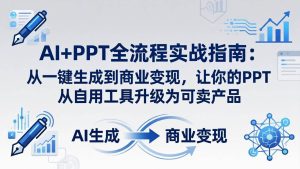（18142期）AI+PPT全流程实战指南-更新4月21：从一键生成到商业变现，让你的PPT从自用工具升级为可卖产品-泰戈创艺资源库