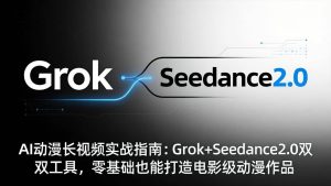 (18153期)AI动漫长视频实战指南:Grok+Seedance2.0双工具,零基础也能打造电影级动漫作品-泰戈创艺资源库