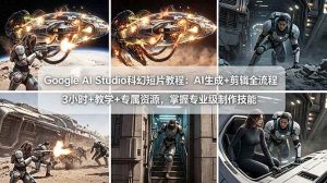 (18173期)Google AI Studio科幻短片教程:AI生成+剪辑全流程,3小时+教学+专属资源,掌握专业级制作技能-泰戈创艺资源库