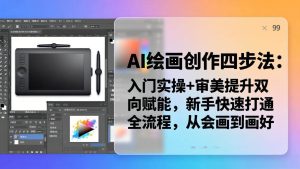 (18166期)AI绘画创作四步法:入门实操+审美提升双向赋能,新手快速打通全流程,从会画到画好-泰戈创艺资源库