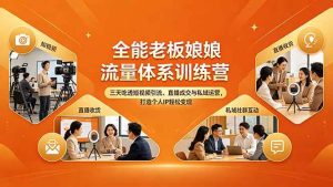 （18187期）全能老板娘流量体系训练营，三天吃透短视频引流、直播成交与私域运营，打造个人IP轻松变现-泰戈创艺资源库
