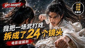 (18212期)用GPT-Image2,把一段武打对决拆成24个连续镜头,从人物建立、动作衔接、运镜节奏,到情绪爆发-泰戈创艺资源库