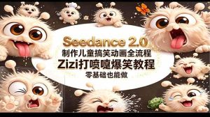 (18211期)Seedance 2.0 制作儿童搞笑动画全流程Zizi打喷嚏爆笑教程|零基础也能做-泰戈创艺资源库