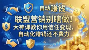(18242期)联盟营销别瞎做!大神课教你用信任变现,自动化赚钱还不费力【原创双语字幕】-泰戈创艺资源库