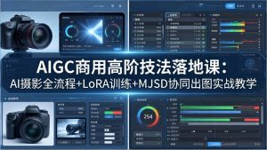 (18254期)AIGC商用高阶技法落地课:AI摄影全流程+LoRA训练+MJSD协同出图实战教学-泰戈创艺资源库