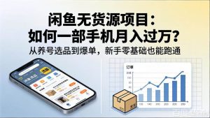 (18259期)闲鱼无货源项目:如何一部手机月入过万?从养号选品到爆单,新手零基础也能跑通-泰戈创艺资源库