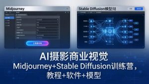 （18271期）AI摄影商业视觉Midjourney+Stable Diffusion训练营，教程+软件+模型-泰戈创艺资源库