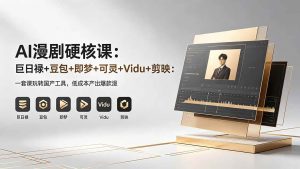 （18280期）AI漫剧硬核课：巨日禄+豆包+即梦+可灵+Vidu+剪映：一套课玩转国产工具，低成本产出爆款漫剧-泰戈创艺资源库