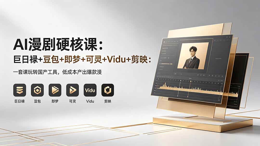 （18280期）AI漫剧硬核课：巨日禄+豆包+即梦+可灵+Vidu+剪映：一套课玩转国产工具，低成本产出爆款漫剧-泰戈创艺资源库