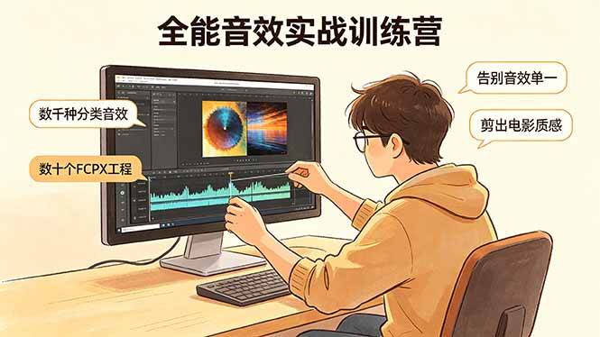 （18287期）全能音效实战训练营：数千种分类音效+数十个FCPX工程，告别音效单一，剪出电影质感-泰戈创艺资源库