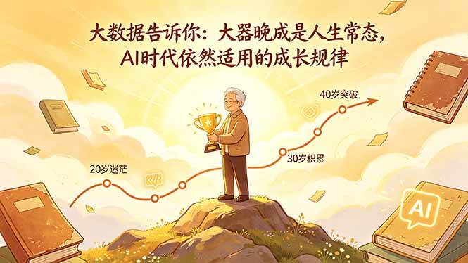 （18288期）付费文章：大数据告诉你：大器晚成是人生常态，AI 时代依然适用的成长规律-泰戈创艺资源库