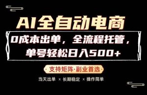 （18348期）0成本出单，全流程托管，单日轻松日入500+-泰戈创艺资源库