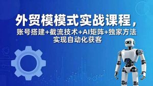 (18367期)外贸新模式实战课程-更新5月,账号搭建+截流技术+AI矩阵+独家方法实现自动化获客-泰戈创艺资源库