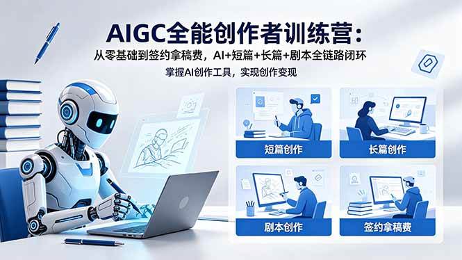 （18403期）AIGC全能创作者训练营：从零基础到签约拿稿费，AI+短篇+长篇+剧本全链路闭环-泰戈创艺资源库