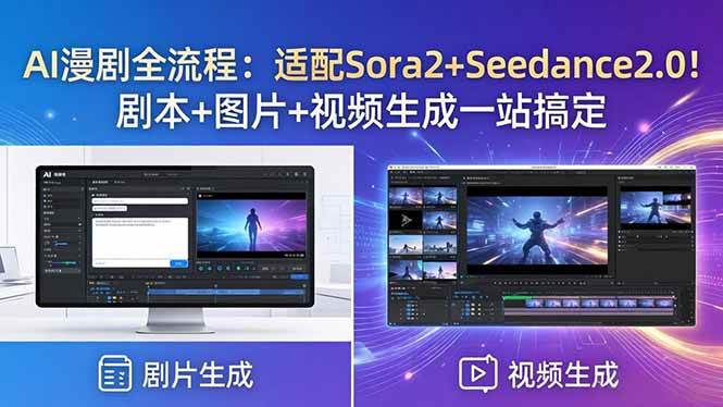 （18400期）AI漫剧全流程：适配Sora2+Seedance2.0！剧本+图片+视频生成一站搞定-泰戈创艺资源库