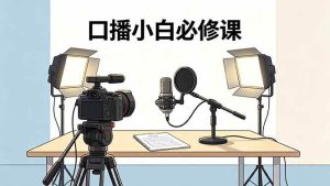 (18428期)口播小白必修课:录像收音灯光设备+脚本撰写,搭专业级录制场景-泰戈创艺资源库