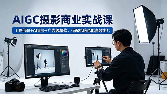 （18434期）AIGC 摄影商业实战课，工具部署+AI置景+广告级精修，低配电脑也能高效出片-泰戈创艺资源库