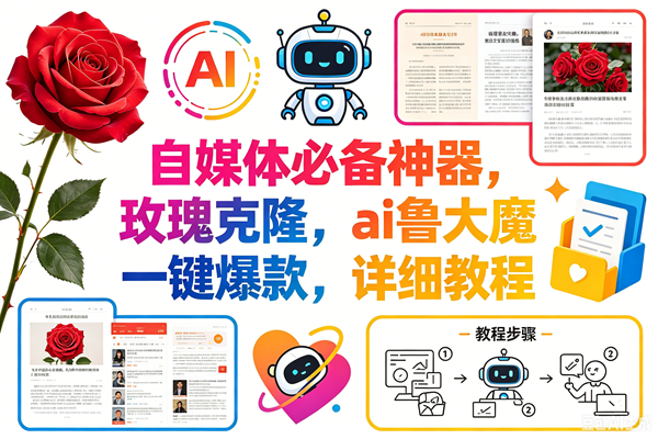 （18441期）玫瑰克隆神器，一键ai大魔，爆款工具，自媒体必备，60多个功能的详细教程-泰戈创艺资源库